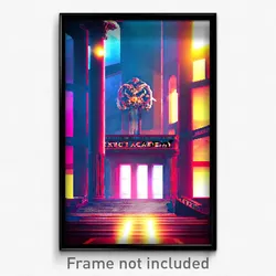 Pixel Art Poster - Exotic Academy (8 Bit Psychedelic Trippy Video Game Print)