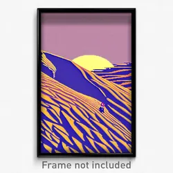 Pixel Art Poster - Anime Like Dunes (8 Bit Psychedelic Trippy Video Game Print)