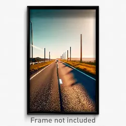 Pixel Art Poster - All Over The Place Road (8 Bit Psychedelic Video Game Print)