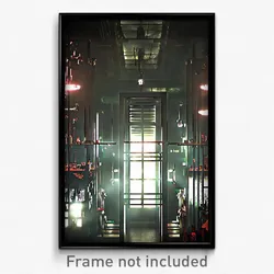 Pixel Art Poster - Grimy Laboratory (8 Bit Psychedelic Trippy Video Game Print)