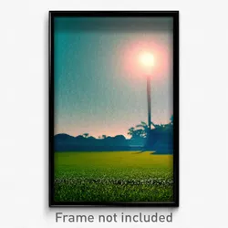 Pixel Art Poster - Sky Blue Lawn (8 Bit Psychedelic Trippy Video Game Print)
