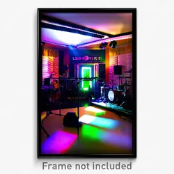 Pixel Art Poster - Liquid Music Studio (8 Bit Psychedelic Video Game Print)
