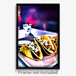 Pixel Art Poster - Standard Tacos (8 Bit Psychedelic Trippy Video Game Print)