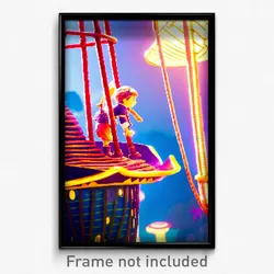 Pixel Art Poster - Whimsical Heights (8 Bit Psychedelic Trippy Video Game Print)