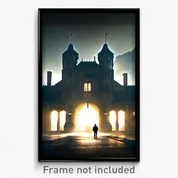 Pixel Art Poster - Gargantuan Manor (8 Bit Psychedelic Trippy Video Game Print)