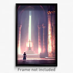 Pixel Art Poster - Secret Sepulchre (8 Bit Psychedelic Trippy Video Game Print)