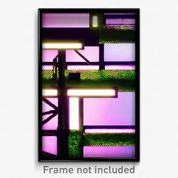 Pixel Art Poster - Zany Repository (8 Bit Psychedelic Trippy Video Game Print)