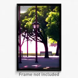 Pixel Art Poster - Drab Park (8 Bit Psychedelic Trippy Weird Video Game Print)