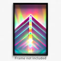 Pixel Art Poster - Fluid Pyramid (8 Bit Psychedelic Trippy Video Game Print)