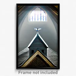 Pixel Art Poster - Angelic Dormer (8 Bit Psychedelic Trippy Video Game Print)