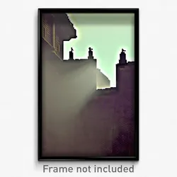 Pixel Art Poster - Muted Ramparts (8 Bit Psychedelic Trippy Video Game Print)