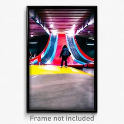Pixel Art Poster - Insane Ramp (8 Bit Psychedelic Trippy Weird Video Game Print)