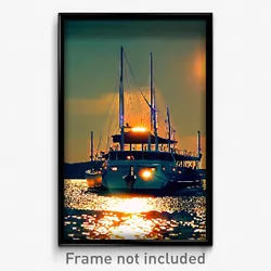 Pixel Art Poster - Unimaginable Boat (8 Bit Psychedelic Trippy Video Game Print)