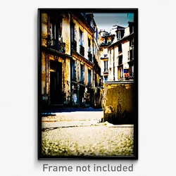 Pixel Art Poster - Worn French City (8 Bit Psychedelic Trippy Video Game Print)