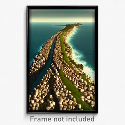 Pixel Art Poster - Nutty Causeway (8 Bit Psychedelic Trippy Video Game Print)