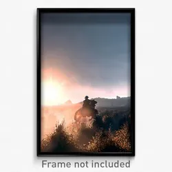 Pixel Art Poster - Haunting Battlefield (8 Bit Psychedelic Video Game Print)