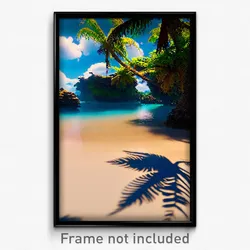 Pixel Art Poster - Realistic Cay (8 Bit Psychedelic Trippy Video Game Print)