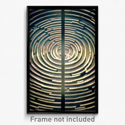 Pixel Art Poster - Stark Labyrinth (8 Bit Psychedelic Trippy Video Game Print)