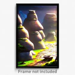 Pixel Art Poster - Vast Dolmen (8 Bit Psychedelic Trippy Weird Video Game Print)