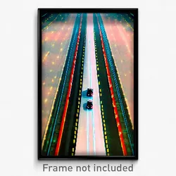 Pixel Art Poster - Infinite Track (8 Bit Psychedelic Trippy Video Game Print)