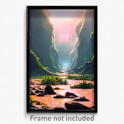 Pixel Art Poster - Gregarious Bayou (8 Bit Psychedelic Trippy Video Game Print)