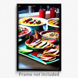 Pixel Art Poster - Impeccable Enchiladas (8 Bit Psychedelic Video Game Print)