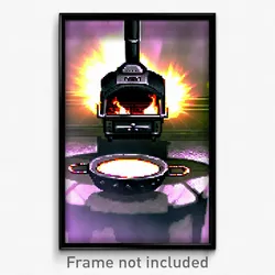 Pixel Art Poster - Worldly Stove (8 Bit Psychedelic Trippy Video Game Print)