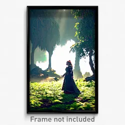 Pixel Art Poster - Warlike Glade (8 Bit Psychedelic Trippy Video Game Print)
