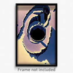 Pixel Art Poster - Distorted Pit (8 Bit Psychedelic Trippy Video Game Print)