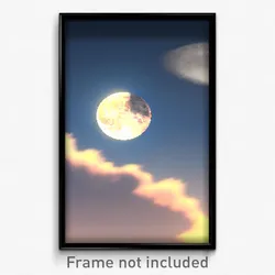 Pixel Art Poster - Wild Moon (8 Bit Psychedelic Trippy Weird Video Game Print)