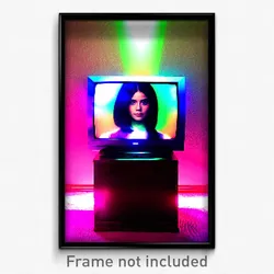 Pixel Art Poster - Imaginative Television (8 Bit Psychedelic Video Game Print)