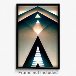 Pixel Art Poster - Triangular Lancet (8 Bit Psychedelic Trippy Video Game Print)