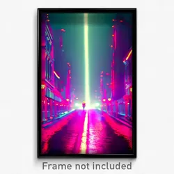 Pixel Art Poster - Lost Avenue (8 Bit Psychedelic Trippy Weird Video Game Print)