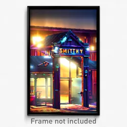 Pixel Art Poster - Unusual Smithy (8 Bit Psychedelic Trippy Video Game Print)