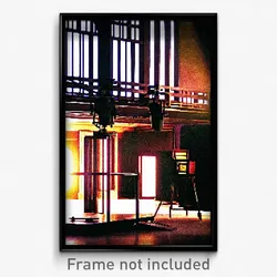 Pixel Art Poster - Antique Movie Studio (8 Bit Psychedelic Video Game Print)