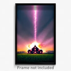 Pixel Art Poster - Colossal Safehouse (8 Bit Psychedelic Video Game Print)