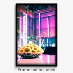 Pixel Art Poster - Enormous Bubble Tea (8 Bit Psychedelic Video Game Print)