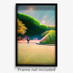 Pixel Art Poster - Gracious Esplande (8 Bit Psychedelic Trippy Video Game Print)
