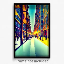 Pixel Art Poster - Flickering Amsterdam (8 Bit Psychedelic Video Game Print)
