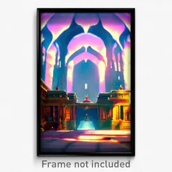 Pixel Art Poster - Dizzying Fief (8 Bit Psychedelic Trippy Video Game Print)