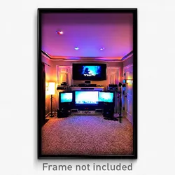 Pixel Art Poster - Frosty Home Theatre (8 Bit Psychedelic Video Game Print)