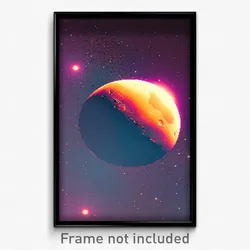Pixel Art Poster - Unknown Mars (8 Bit Psychedelic Trippy Video Game Print)