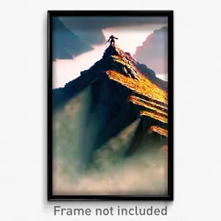 Pixel Art Poster - Creepy Ridge (8 Bit Psychedelic Trippy Video Game Print)