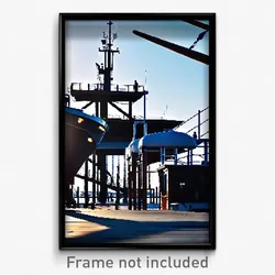 Pixel Art Poster - Pristine Shipyard (8 Bit Psychedelic Trippy Video Game Print)
