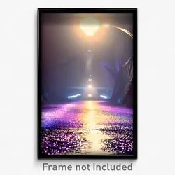 Pixel Art Poster - Velvety Route (8 Bit Psychedelic Trippy Video Game Print)