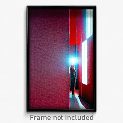 Pixel Art Poster - Red Wall (8 Bit Psychedelic Trippy Weird Video Game Print)