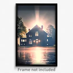 Pixel Art Poster - Famous Parsonage (8 Bit Psychedelic Trippy Video Game Print)