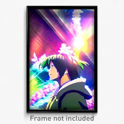 Pixel Art Poster - Anime Like Wild (8 Bit Psychedelic Trippy Video Game Print)