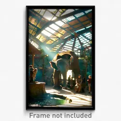 Pixel Art Poster - Unusual Zoo (8 Bit Psychedelic Trippy Weird Video Game Print)