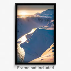 Pixel Art Poster - Arctic Wilderness (8 Bit Psychedelic Trippy Video Game Print)